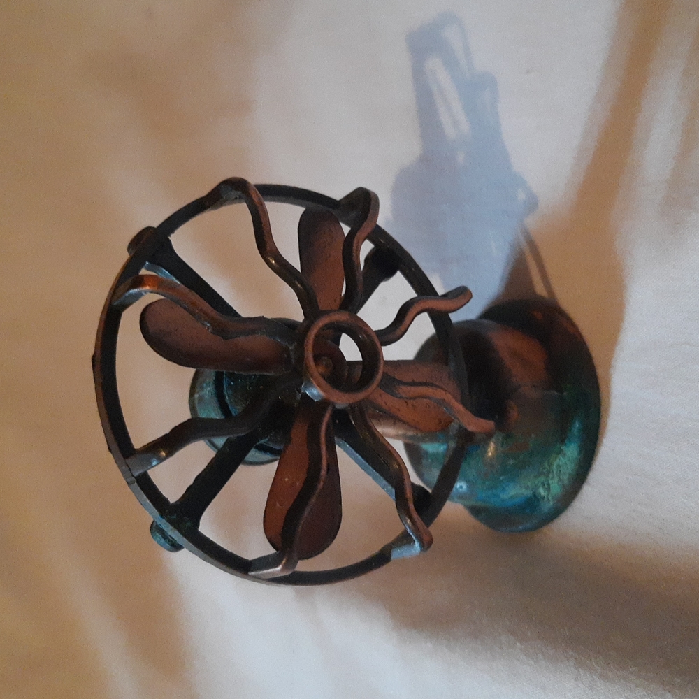 Vintage Articulated Four Blades Room Fan Die Cast Miniature Pencil Sharpener